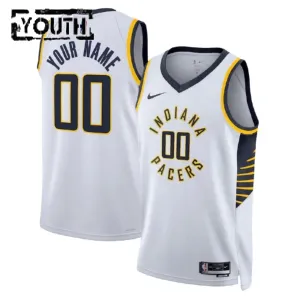 Camiseta Indiana Pacers Personalizada Association Edition Blanco Swingman para Niño