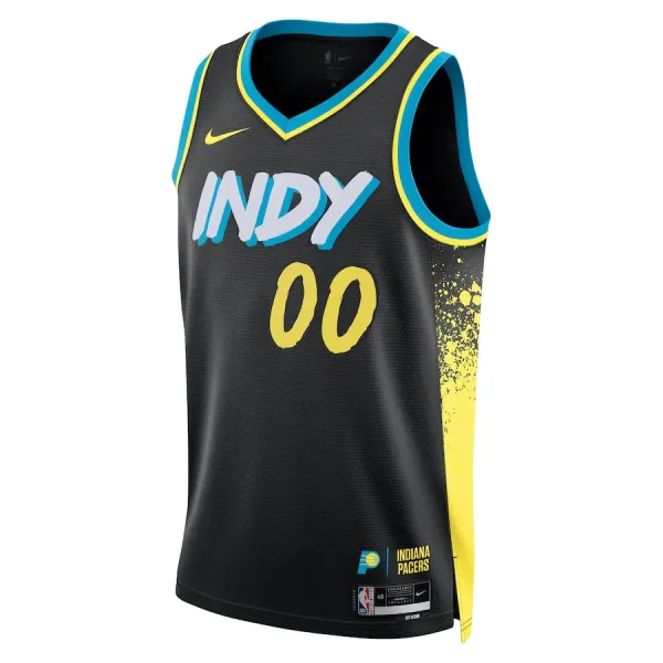 Camiseta Indiana Pacers Personalizada City Edition 2023-24 Negro Swingman para Hombre