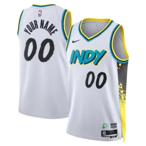 Camiseta Indiana Pacers Personalizada City Edition 2024-25 Blanco Swingman para Hombre