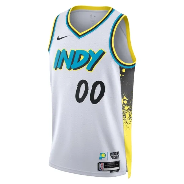 Camiseta Indiana Pacers Personalizada City Edition 2024-25 Blanco Swingman para Hombre