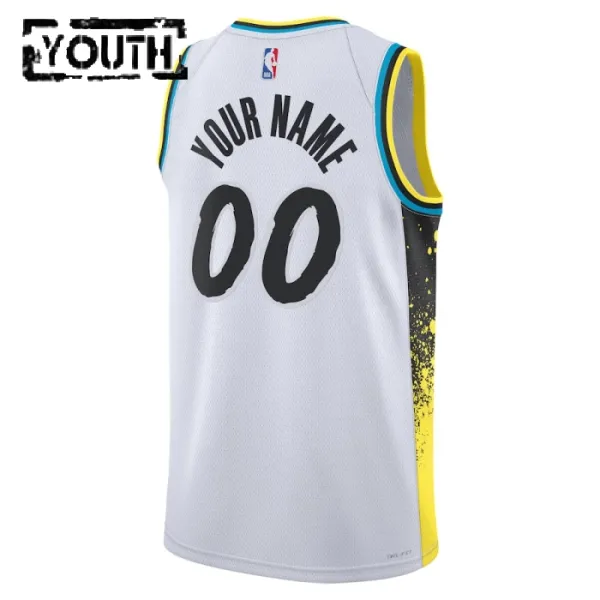 Camiseta Indiana Pacers Personalizada City Edition 2024-25 Blanco Swingman para Niño