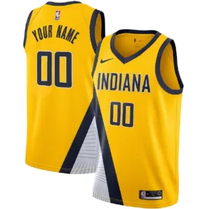 Camiseta Indiana Pacers Personalizada Statement Edition Amarillo Swingman para Hombre