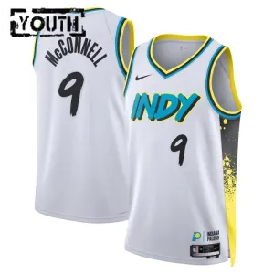 Camiseta Indiana Pacers TJ McConnell City Edition 2024-25 Blanco Swingman para Niño