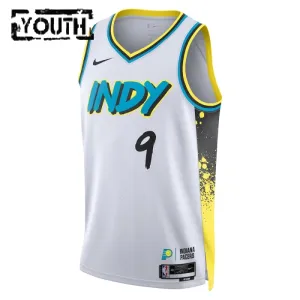 Camiseta Indiana Pacers TJ McConnell City Edition 2024-25 Blanco Swingman para Niño