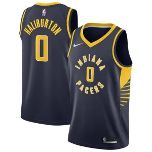 Camiseta Indiana Pacers Tyrese Haliburton 0 Icon Edition Swingman para Hombre
