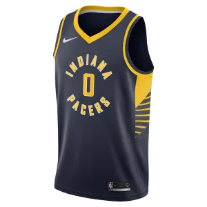Camiseta Indiana Pacers Tyrese Haliburton 0 Icon Edition Swingman para Hombre