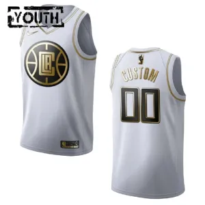 Camiseta LA Clippers Golden Edition Personalizada Blanco Swingman para Niño