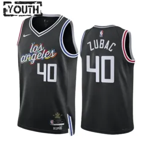 Camiseta LA Clippers Ivica Zubac 40 City Edition 2022-23 Negro Swingman para Niño Camiseta LA Clippers Ivica Zubac 40 City Edition 2022-23 Negro Swingman para Niño