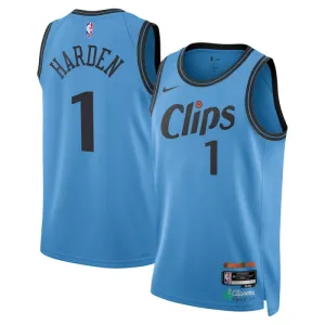 Camiseta LA Clippers James Harden City Edition 2024-25 Azul Swingman para Hombre