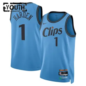 Camiseta LA Clippers James Harden City Edition 2024-25 Azul Swingman para Niño