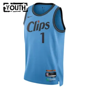 Camiseta LA Clippers James Harden City Edition 2024-25 Azul Swingman para Niño