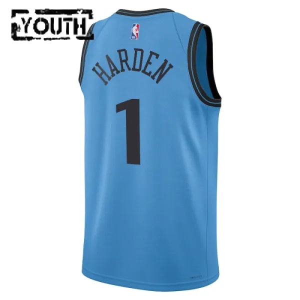 Camiseta LA Clippers James Harden City Edition 2024-25 Azul Swingman para Niño