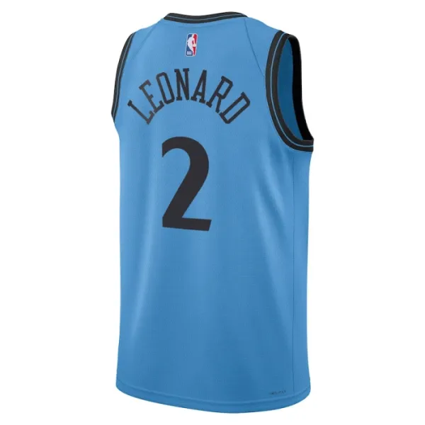 Camiseta LA Clippers Kawhi Leonard City Edition 2024-25 Azul Swingman para Hombre