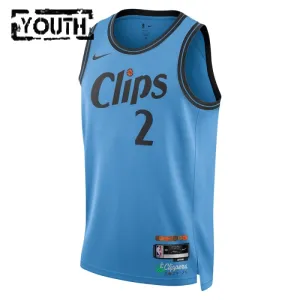 Camiseta LA Clippers Kawhi Leonard City Edition 2024-25 Azul Swingman para Niño