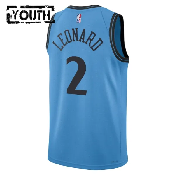 Camiseta LA Clippers Kawhi Leonard City Edition 2024-25 Azul Swingman para Niño