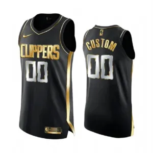 Camiseta LA Clippers Limited Golden Edition Personalizada Negro Swingman para Hombre
