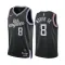 Camiseta LA Clippers Marcus Morris SR 8 City Edition 2022-23 Negro Swingman para Hombre