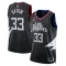 Camiseta LA Clippers Nicolas Batum 33 Statement Edition Negro Swingman para Hombre