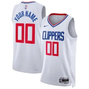 Camiseta LA Clippers Personalizada Association Edition Blanco Swingman para Hombre