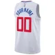 Camiseta LA Clippers Personalizada Association Edition Blanco Swingman para Hombre
