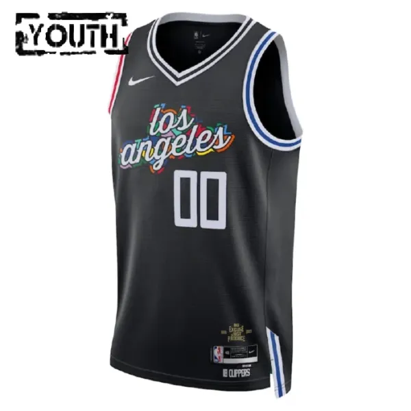Camiseta LA Clippers Personalizada City Edition 2022-23 Negro Swingman para Niño