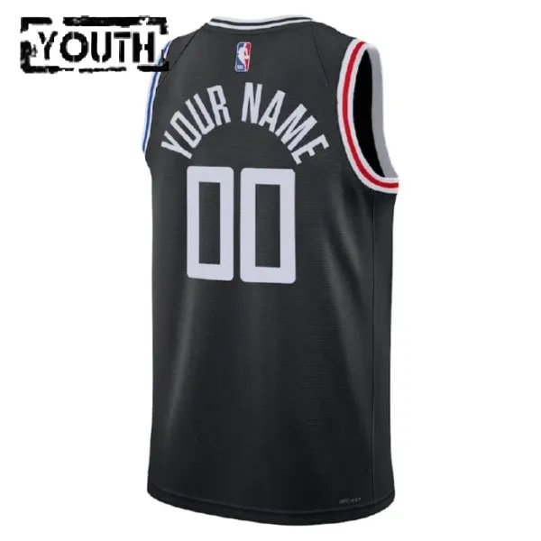 Camiseta LA Clippers Personalizada City Edition 2022-23 Negro Swingman para Niño