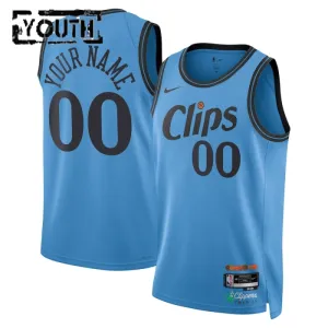 Camiseta LA Clippers Personalizada City Edition 2024-25 Azul Swingman para Niño