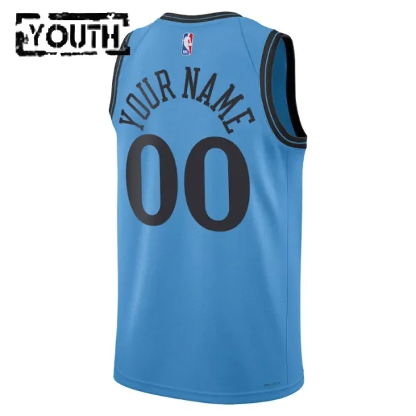 Camiseta LA Clippers Personalizada City Edition 2024-25 Azul Swingman para Niño