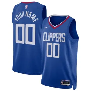 Camiseta LA Clippers Personalizada Icon Edition Azul Swingman para Hombre
