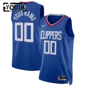 Camiseta LA Clippers Personalizada Icon Edition Azul Swingman para Niño