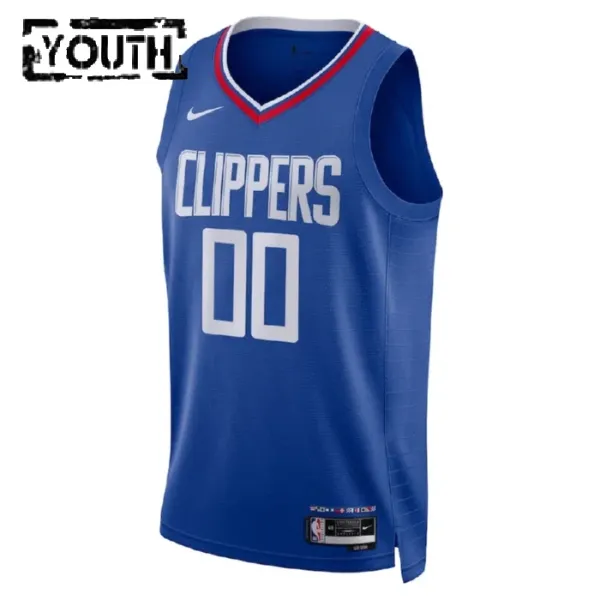 Camiseta LA Clippers Personalizada Icon Edition Azul Swingman para Niño