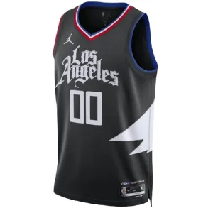 Camiseta LA Clippers Personalizada Statement Edition Negro Swingman para Hombre