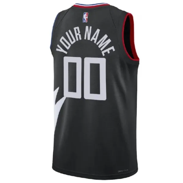 Camiseta LA Clippers Personalizada Statement Edition Negro Swingman para Hombre