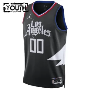 Camiseta LA Clippers Personalizada Statement Edition Negro Swingman para Niño