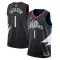 Camiseta LA Clippers Reggie Jackson 1 Statement Edition Negro Swingman para Hombre