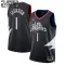 Camiseta LA Clippers Reggie Jackson 1 Statement Edition Negro Swingman para Niño