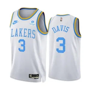 Camiseta Los Angeles Lakers Anthony Davis 3 Classic Edition 2022-23 Blanco Swingman para Hombre