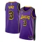 Camiseta Los Angeles Lakers Anthony Davis 3 Statement Edition Púrpura Swingman para Hombre