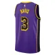 Camiseta Los Angeles Lakers Anthony Davis 3 Statement Edition Púrpura Swingman para Hombre