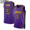 Camiseta Los Angeles Lakers Anthony Davis 3 Statement Edition Púrpura Swingman para Niño