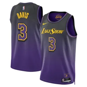 Camiseta Los Angeles Lakers Anthony Davis City Edition 2024-25 Púrpura Swingman para Hombre
