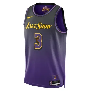 Camiseta Los Angeles Lakers Anthony Davis City Edition 2024-25 Púrpura Swingman para Hombre
