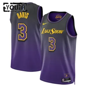 Camiseta Los Angeles Lakers Anthony Davis City Edition 2024-25 Púrpura Swingman para Niño