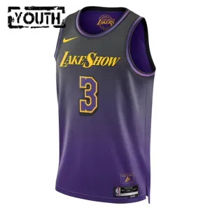 Camiseta Los Angeles Lakers Anthony Davis City Edition 2024-25 Púrpura Swingman para Niño