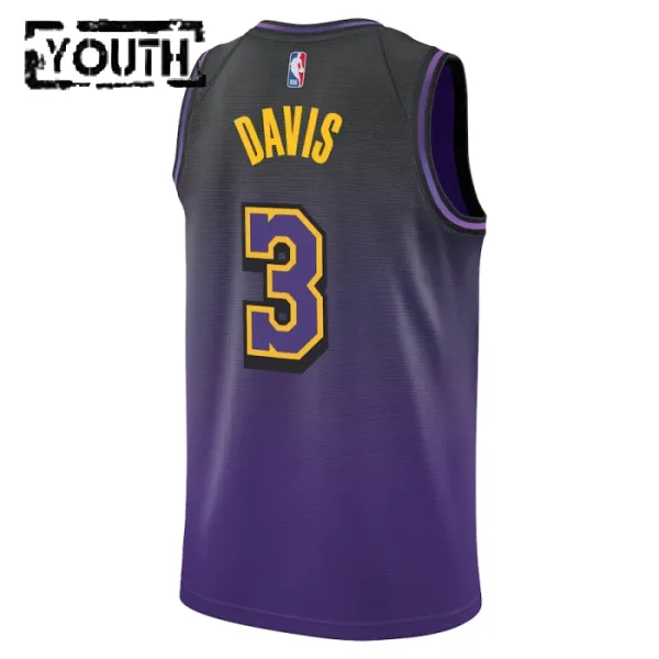 Camiseta Los Angeles Lakers Anthony Davis City Edition 2024-25 Púrpura Swingman para Niño