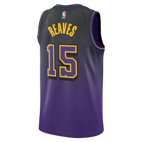 Camiseta Los Angeles Lakers Austin Reaves City Edition 2024-25 Púrpura Swingman para Hombre