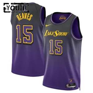 Camiseta Los Angeles Lakers Austin Reaves City Edition 2024-25 Púrpura Swingman para Niño