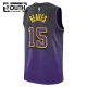 Camiseta Los Angeles Lakers Austin Reaves City Edition 2024-25 Púrpura Swingman para Niño