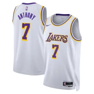 Camiseta Los Angeles Lakers Carmelo Anthony 7 Association Edition Blanco Swingman para Hombre