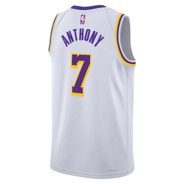 Camiseta Los Angeles Lakers Carmelo Anthony 7 Association Edition Blanco Swingman para Hombre